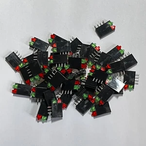 50PCS RED GREEN Bi-Color Vertically-Stacked LED Indication Lights 4-Pins, 5 mm. - Picture 1 of 12