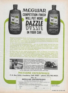 1968 Print Sales AD Reklame Kunst Auto Automobile MEGUIAR Wax Polish 8x11 - Bild 1 von 1