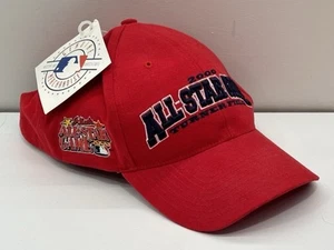 MLB All-Star Game 2000 Turner Field NWT Red Strapback Vintage NOS Baseball - Picture 1 of 11