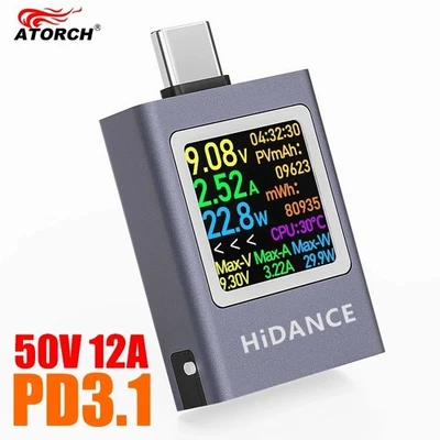 BRANDED Type-C USB Tester Voltmeter Current Meter Charge Ammeter Power Voltage Detector