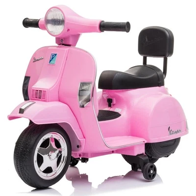 Vespa PX 150 Small con rotelle 12V luci led Rosa Moto elettrica per bambini - Immagine 1 di 4