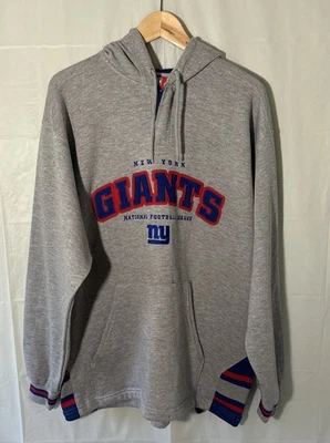 SUDADERA CON CAPUCHA VINTAGE Y2K NFL TEAM NEW YORK GIANTS BORDADO CUARTO CREMALLERA ¡TALLA MEDIANA! Foto 1 de 4
