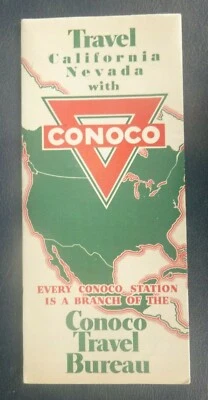 1935 Калифорния Невада дорожная карта Conoco нефть газ маршрут 66 - Изображение 1 из 4