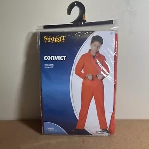 Spirit Halloween - Orange Convict Jumpsuit - DOC - Child Small 4-6 - Picture 1 of 5