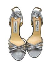 Jimmy Choo Metallic Strappy Slingback Sandal Shoes Size 38.5