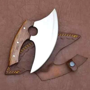8 Inches ulu Knife Handmade Forged Stainless Steel wooden Handle Full Tang AU - Picture 1 of 7