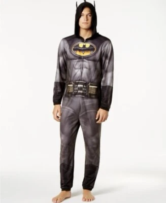 NUEVO CON ETIQUETAS Para hombres Brevemente Declarado Batman DC Comics Mono Disfraz Pijama Grande Con Capucha Foto 1 de 4