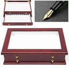 2Layer 25 Fountain Pen Wooden Display Box Holder Organizer Storage Collector Box