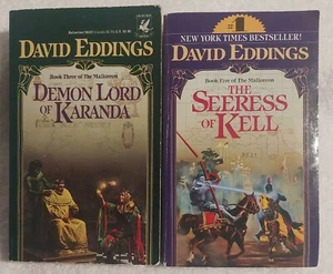 David Eddings 2 Book Lot Demon Lord of Karanda & The Seeress of Kell. Paperback  - Picture 1 of 10