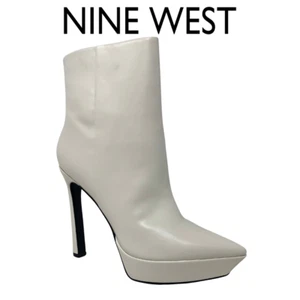 NWB Women's NINE WEST Loraa Platform Bootie Size 9.5 Medium, Ivory - Bild 1 von 7