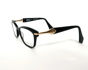VIVIENNE WESTWOOD Eyeglasses Black Gold Frames Rectangle Style 361V01 Women - Picture 1 of 12