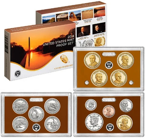 2014 US Mint Clad Proof 14 Coin Set in OPG Cover