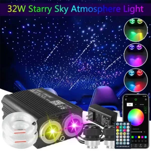 32W PRO RGBW Twinkle Meteor Fiber Optic Lights Kit Music Star Ceiling Sky Light - Picture 1 of 32