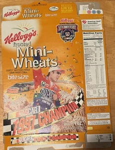 Nascar Jeff Gordon 1997 Champion #24 Kellogg’s Frosted Mini-Wheats Cereal Box - Picture 1 of 2