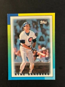 Mini tarjeta de béisbol 1990 Topps #51 Ryne Sandberg Chicago Cubs - Imagen 1 de 2