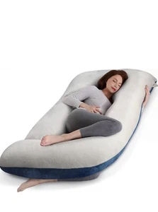 Pregnancy Maternity Pillows for Sleeping 55 Inches U-Shape Full Body Pillow Supp - Picture 1 of 7