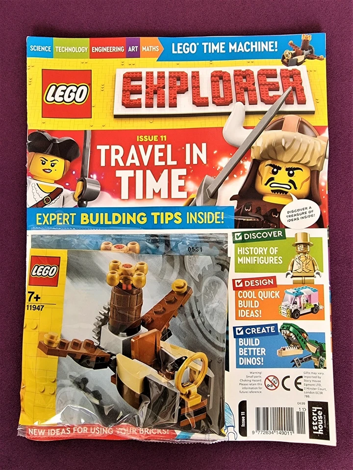 Lego Explorer Creator Time Machine Magazine Issue 11 Steam Punk Rare NEW Build - Image 1 of 1