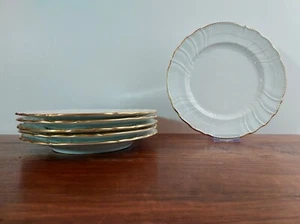 Plato de menú KPM Berlin plato cuadrado nuevo con borde dorado 28 cm muy buen estado - Imagen 1 de 9