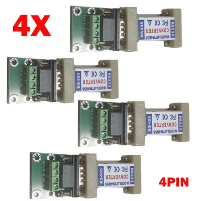 4x 4-Pin RS232 to RS485 Communication Data Converter Adapter & Terminal Board - Image 1 of 4