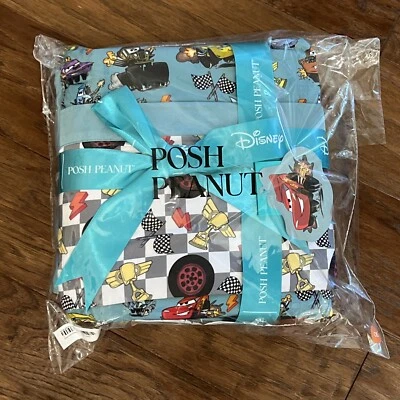 Posh Peanut Disney Cars & Piston Cup LUJO Patoo Bambú Manta Azul-NUEVO 🏎️ Foto 1 de 4
