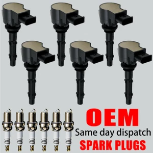 6X OEM Ignition Coil & 6X Iridium Spark plugs For Mercedes-Benz C300 E350 UF535 - Picture 1 of 13
