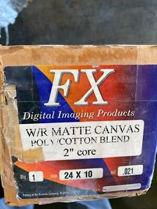 24in x 10 Ft - PolyCotton Blend W/R Matte Canvas - .021mil - 2” - Picture 1 of 9