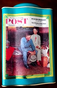 ANTIQUE VINTAGE 1995 Advertising The Saturday Evening Post 9/25/1954 TIN CAN - Picture 1 of 5
