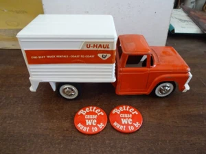 60'S U-HAUL TOOTSIE TOY TRUCK & (2) 1945-1970 25TH ANNIVERSARY PINBACKS NO BOX - Picture 1 of 9