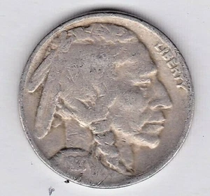 Büffelnickel von 1927 in sehr guter Erhaltung ~ BITTE BEACHTEN SIE DEN SCAN stkbuff 003 - Bild 1 von 4