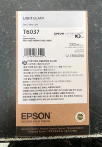 Oryginalny wkład atramentowy Epson T6037 High Capacity Light Black 220ml C13T603700 EX - Zdjęcie 1 z 1