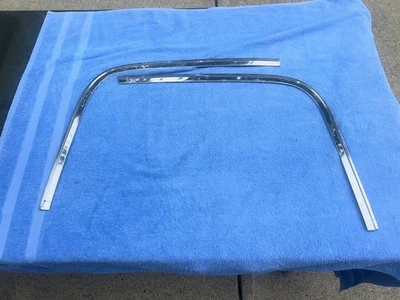 1968 1969 1970 DODGE CHARGER REAR WINDOW MOLDING STAINLESS TRIM UPPER PIECES - Image 1 of 4