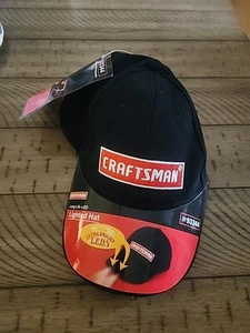 Craftsman Tools LED Light-Up Black Adjustable Strap Back Baseball Cap Hat - NEW - Picture 1 of 3