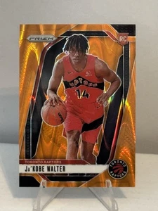 2024-25 Panini Prizm Prizms Orange Seismic #223 Ja’Kobe Walter Raptors 070/199 - Picture 1 of 3