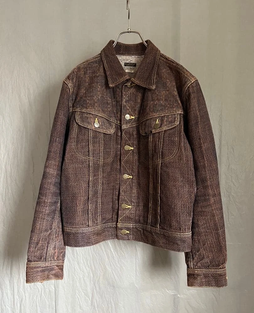 KAPITAL カントリー デニムコート 刺繍 ビンテージ加工 サイズ0