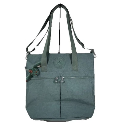 Bolso de Viaje Kipling EE. UU. Diseñador Azul Teal Nylon Pammie con Dije de Mono Foto 1 de 4