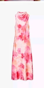 Zara Women's Pink Midi Dress Size M - Picture 1 of 5