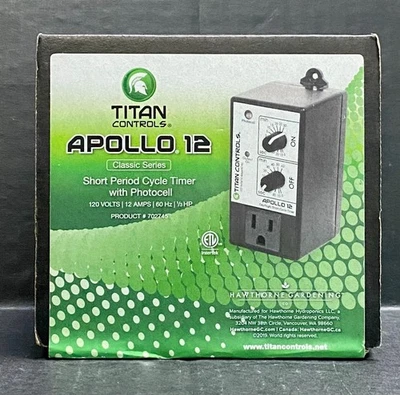 Temporizador de ciclo corto Titan Controls Apollo 12 con fotocélula. NUEVO Foto 1 de 4