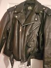 Biker Black Leather Jacket Prime Parts Made In USA Size 46 Great Condition Gift