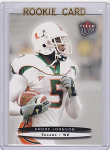 Andre Johnson 2003 Fleer Ultra RC Miami Hurricanes ROOKIE FOOTBALL CARD Texans - Bild 1 von 2