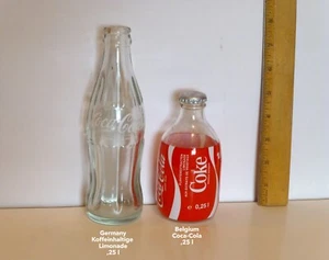 Rare Belium 25cl Coca-Cola Soda Bottle From EUROPE, 1 Germany clear bottle - Picture 1 of 1