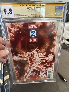 CGC SS 9.8 Alex Ross signed Marvel 2 IN ONE #1 1:50 VARIANT RARE schönes Buch - Bild 1 von 10