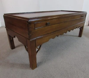 BAKER MILLING RD COFFEE TABLE 1 DRAWER COCKTAIL TABLE DISTRESSED FACTORY FINISH - Picture 1 of 12