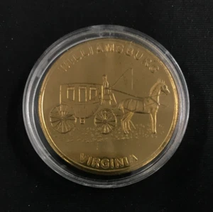 Williamsburg Virginia Jamestown's 400th Anniversary Commemorative Gold Coin - Picture 1 of 2