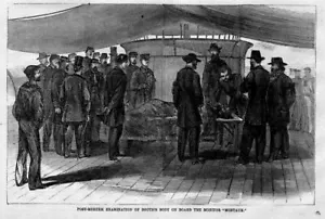 ABRAHAM LINCOLN ASSASSIN POST MORTEM EXAMINATION ON BODY OF JOHN WILKES BOOTH - Picture 1 of 1