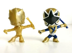 Power Rangers Super Samurai Translucent Gold And Gold Rangers Mini Figure Set - Picture 1 of 2