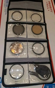 62mm Set of 7 Screw-In Glass Lens Filters OPTEKA & B+W With Storage Case - Picture 1 of 6