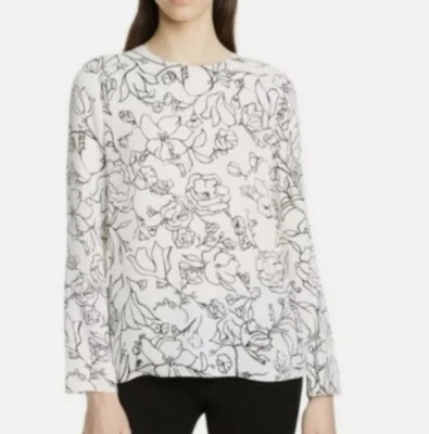 Blusa de seda Theory estampado plantilla floral talla M Foto 1 de 4