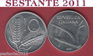 A34 ITALY ITALIA REPUBBLICA ITALIANA 10 LIRE 1991 KM 93 FDC / UNC DA ROTOLINO - Imagen 1 de 1