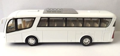 Autobús metro Kinsmart Coach Travel 7" pulgadas modelo de coche fundido a presión juguete blanco liso Foto 1 de 4