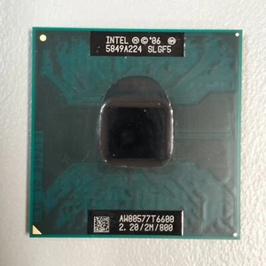 Intel Core 2 Duo T6600 CPU 2.2 GHz 2MB L2 35W 2-Core Processor Socket 478 SLGF5 - Picture 1 of 4